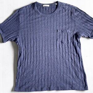 Buck Mason Crew Neck Cotton Ribbed Tee Size Medium